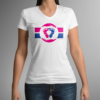 T-Shirt Studioaufnahme Pro Life Flagge Damen – ALfA e.V.